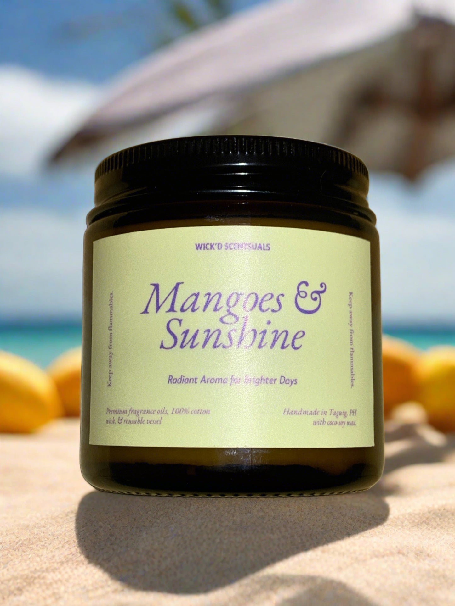 Mangoes & Sunshine Candle in 100 G Amber Jar